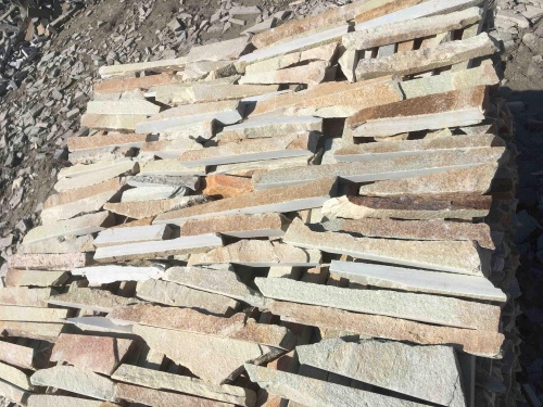 Горбушка златолит золотистый для облицовки купить в Звенигороде